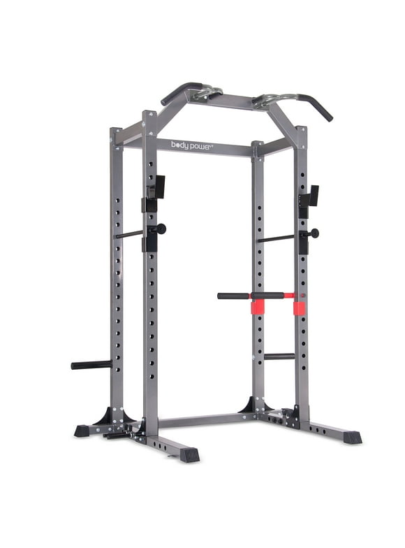 Body Power Deluxe Rack Cage, Accessories, Safety Bars, Floor-Mount Anchors