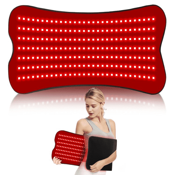 Body Red Light & Infrared Therapy Pad | Full 210 Dual-Chip LEDs 660nm/850nm | Wearable Mat with Timer & Remote | 31.5"14"