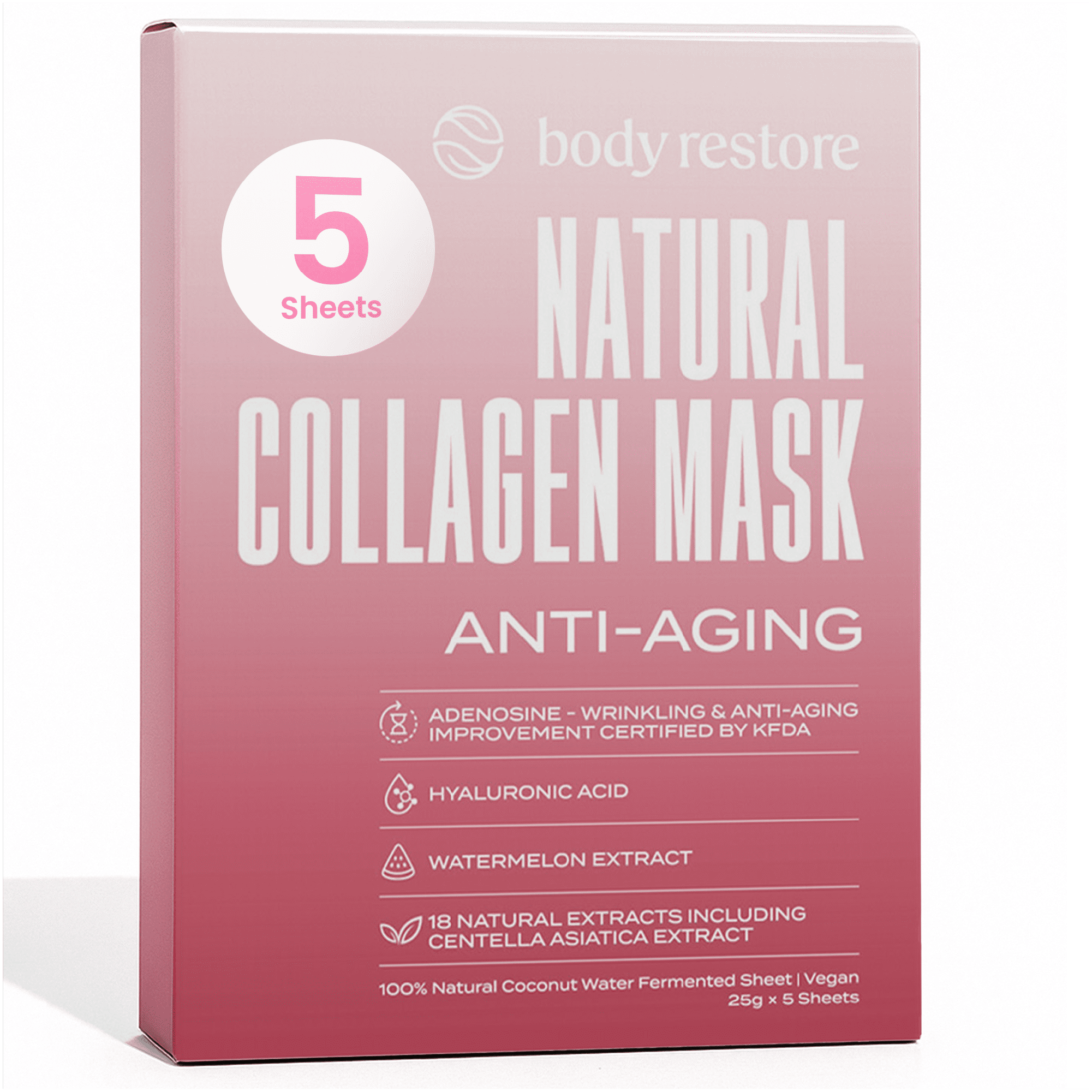 Body Restore Natural Collagen Moisturizing Korean Face Mask with