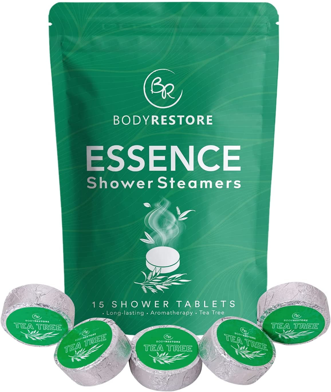 Body Restore Shower Steamers (Pack of 15) Gifts for Women and Men Tea