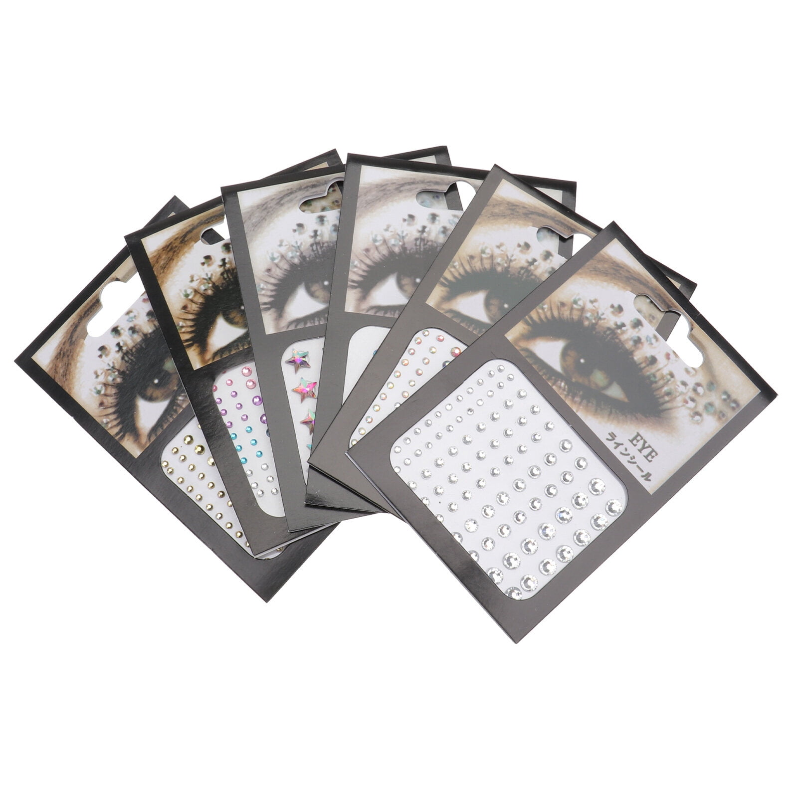 Body Rhinestones Sstickers Star Face Jewels 6 Sheets Facial Eye Stickon Crystals Flash Adhesive