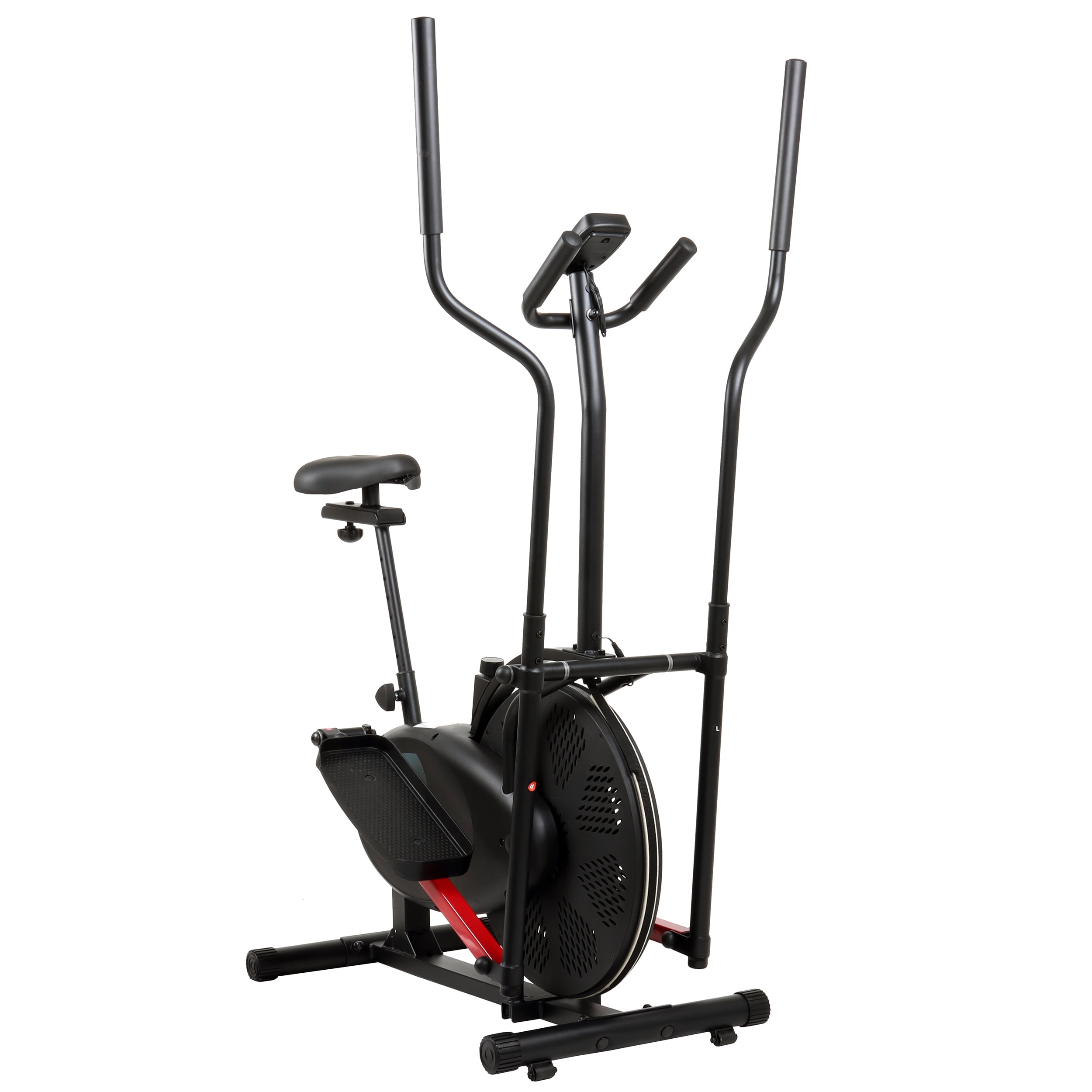 Body Flex Sports BRD2835 2 in 1 Dual Trainer Calories Burn Adjust  Vertically Exercise Bike 