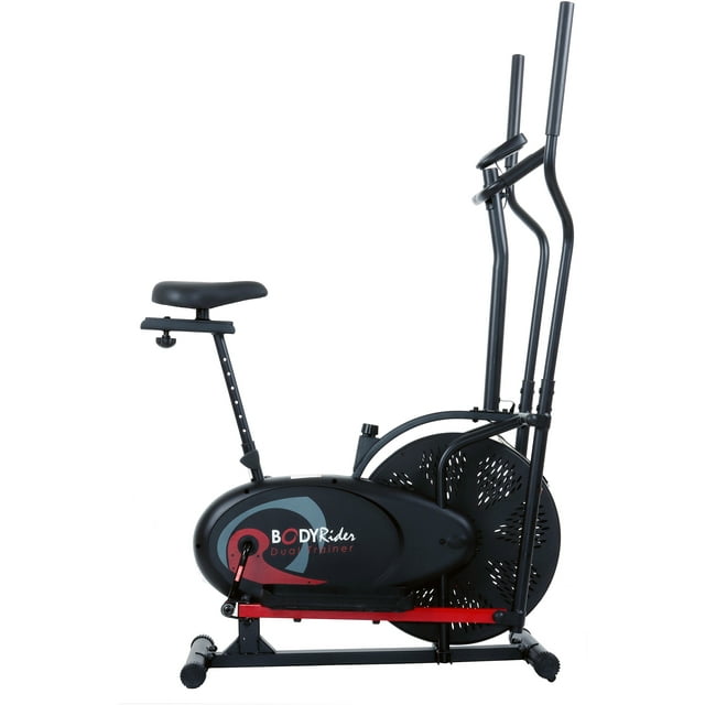 Body Rider BRD2000 2 in1 Elliptical Trainer Stationary Exercise Bike LCD Display, Stride Length 12.5 Inches, Max Weight 250 Lbs.