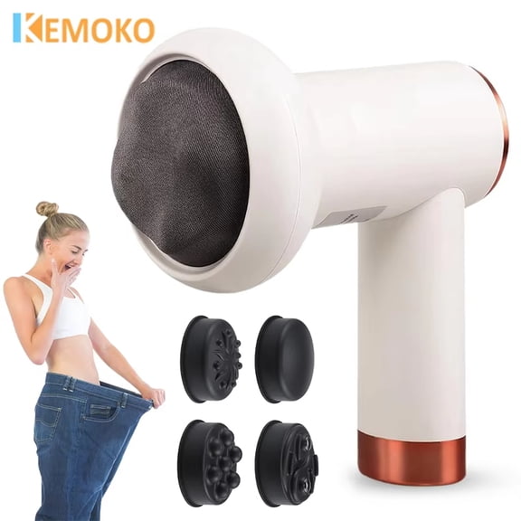 Body Sculpting Machine Wireless Handheld 6 Levels Weight Loss Fat Burning Vibration Cellulite Massager with 5 Massage Heads