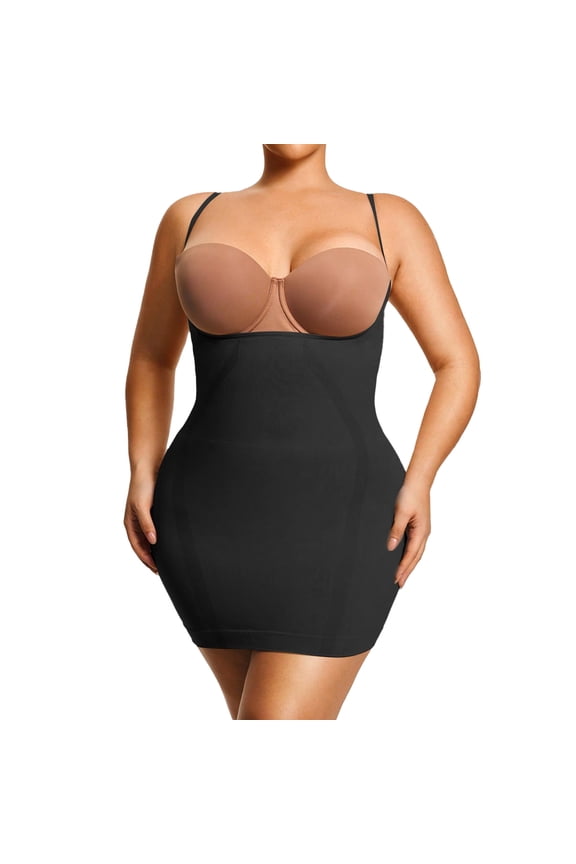 Body Shaper For Women Under Dress Open-Bust Full Slip One Piece Control Slip Tummy Control Bodysuit
