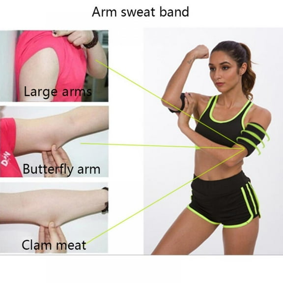 Body Shaper Sauna Sweat Band Arm Warmer Slimming Sleeve Trimmer Wraps Arm Weight Loss Lose Fat Compression Sport Workout Exercise Armbands