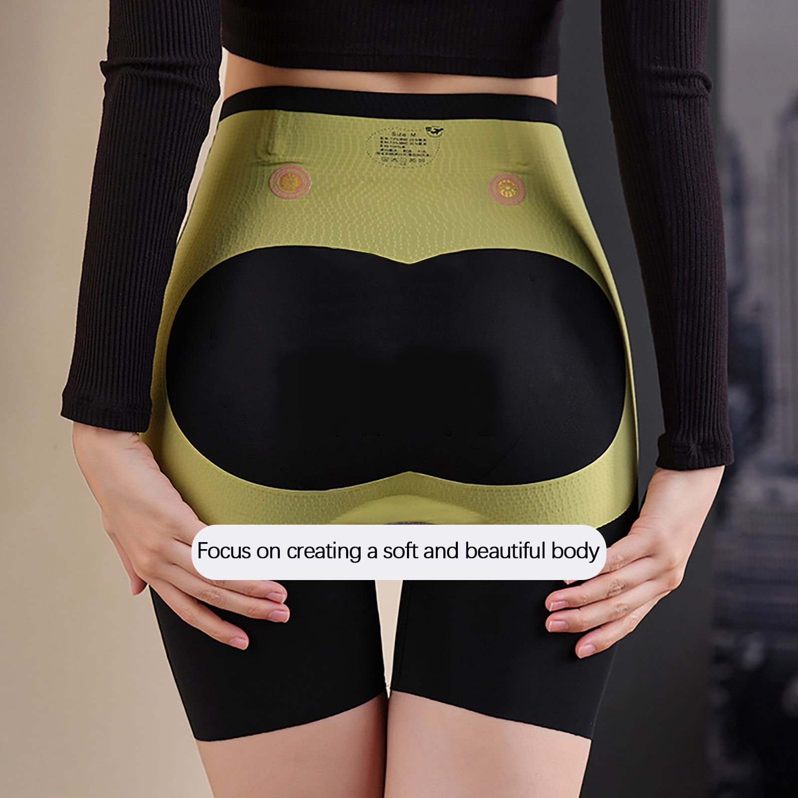 Fajas Women Mid Waist Hip Lift Pants Seamless Shapewear Tummy
