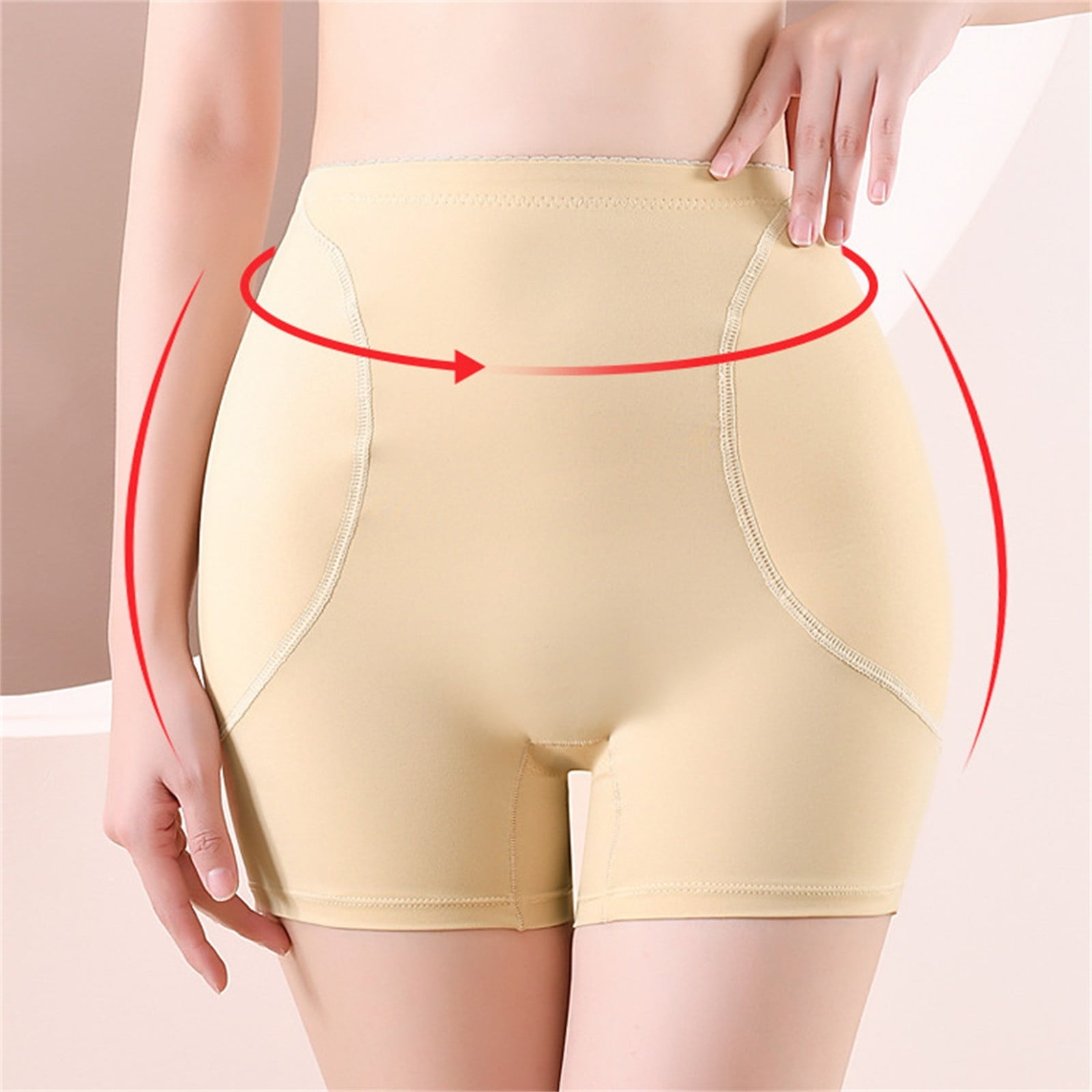 Body Wrap Pants Shapewear Breathable Sponge Cushion Hip Lift Pants High  Waisted Belly Pants Womens plus Size (Beige, S) at  Women's Clothing  store