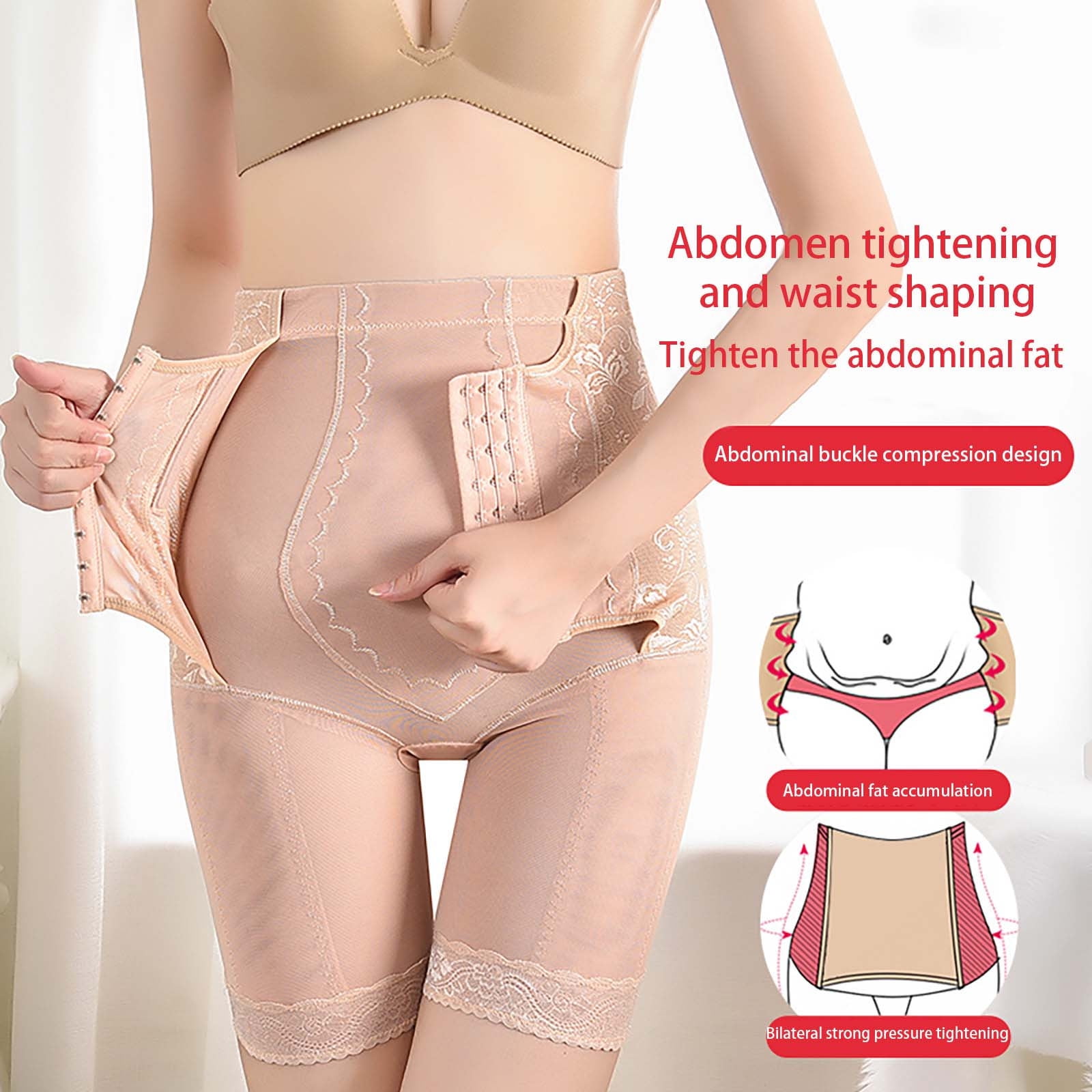 Body Shaper for Women Tummy Control, Summer Clearance Women's Panties Lace  High-Waist Buttocks Puller Abdomen Ne-Piece Shapewear Shapewear 