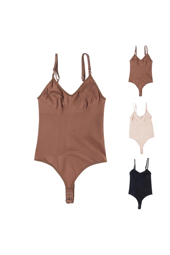 Body Shaper for Women Womens Solid Color Suspender Tight Shaping Corset With Exposed Back Shapewear Coffee M