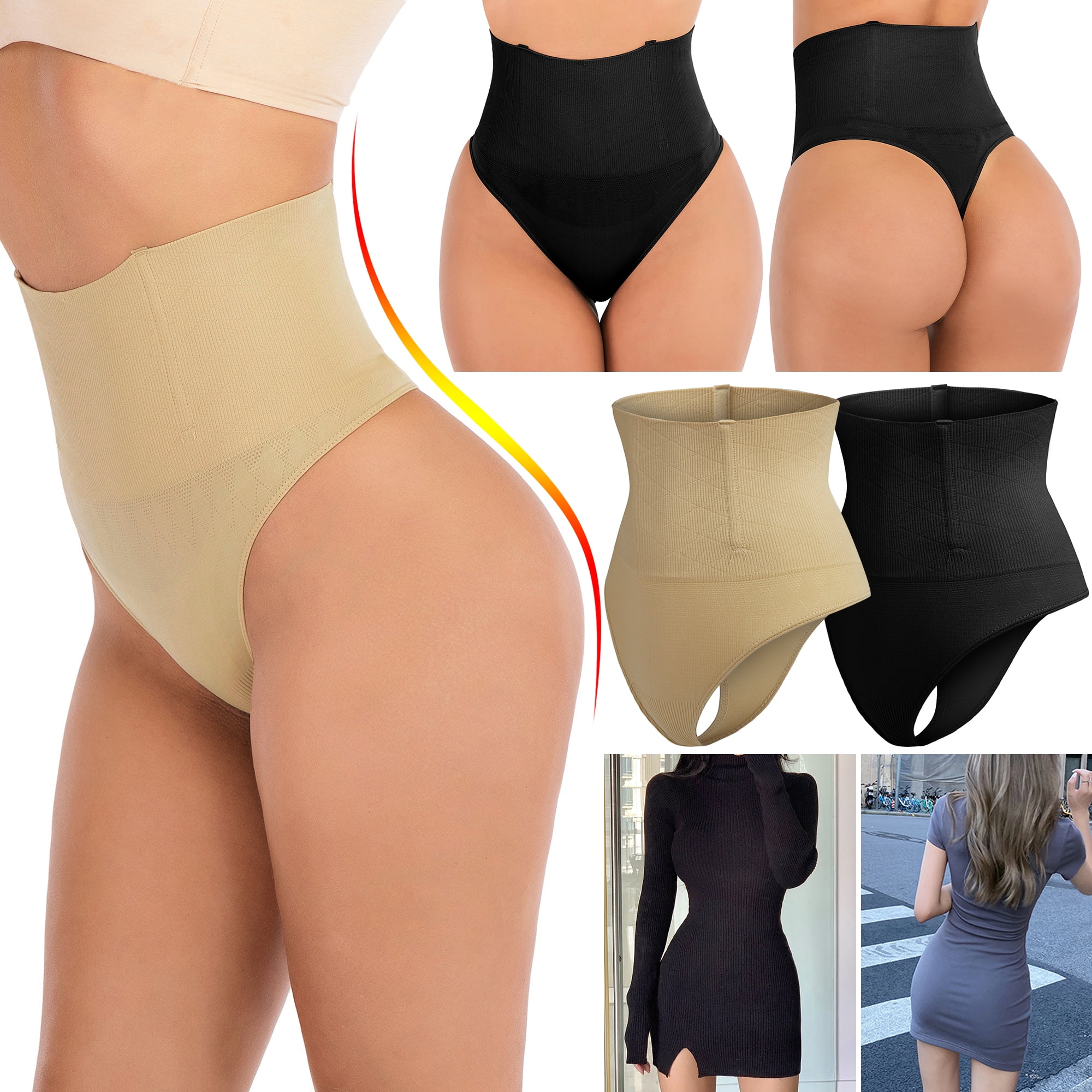 Body Shaping Underwear Butt Lifter Tighten Your Bottom High Waist Briefs  Wear Under Skirts Dresses Jeans Leggings Tights 