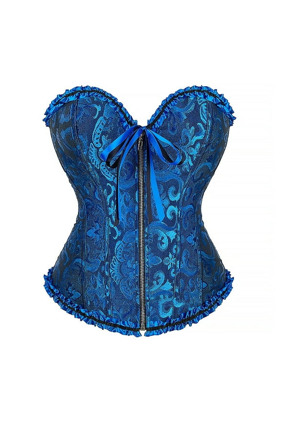 Body Shaping Waist Trainer Dress For Brides Formal Gowns And Compression Bodysuit With Zipper Design For All Seasons,Color:Blue