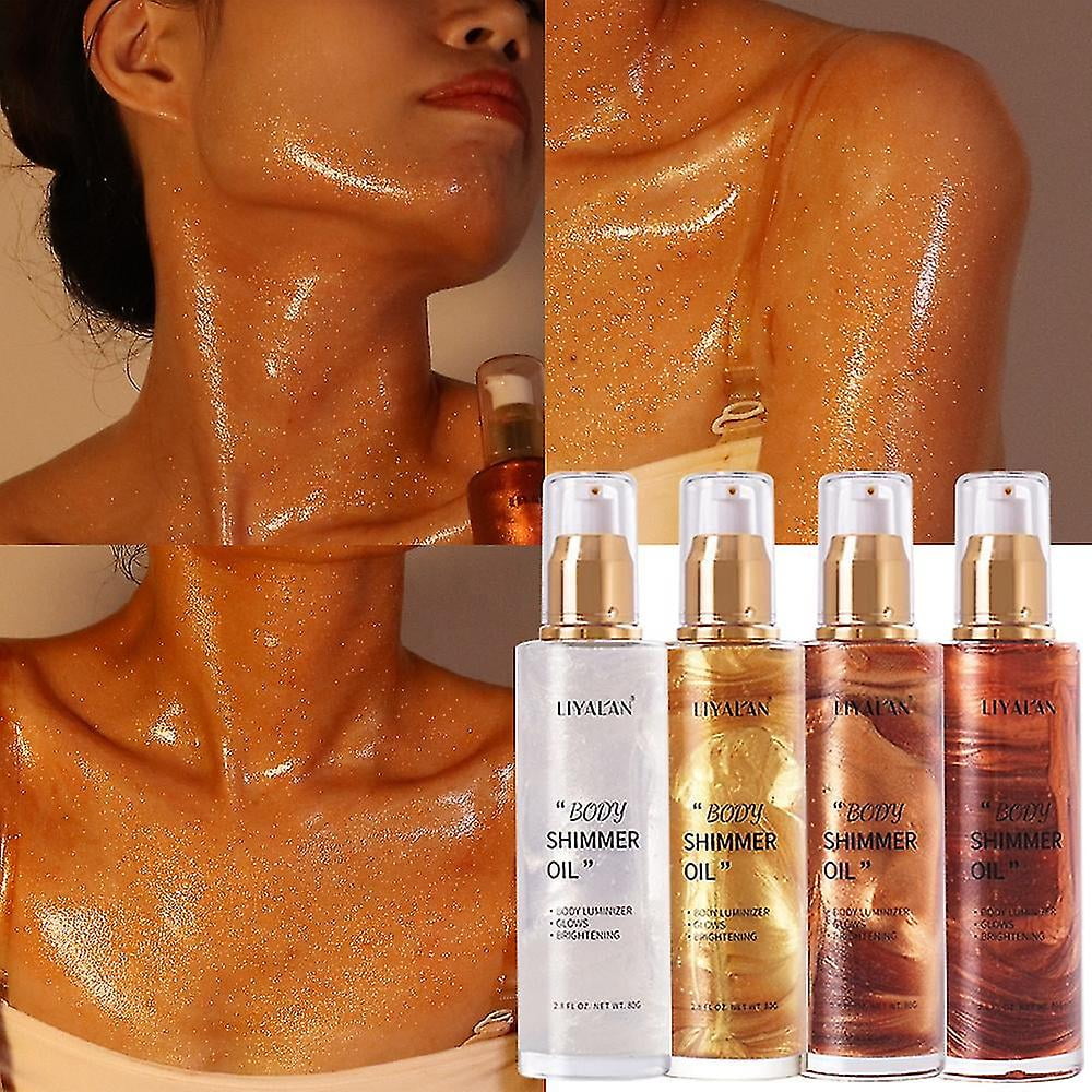 Body Shimmer Oil Face And Body Liquid Contouring Highlight Oil 2.8 Fl
