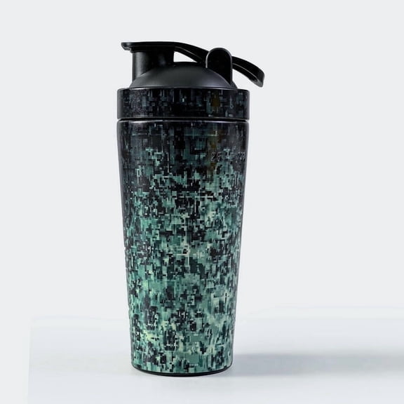 Body Smith Abstract Black BPA Free Stainless Steel Shaker- 750ML