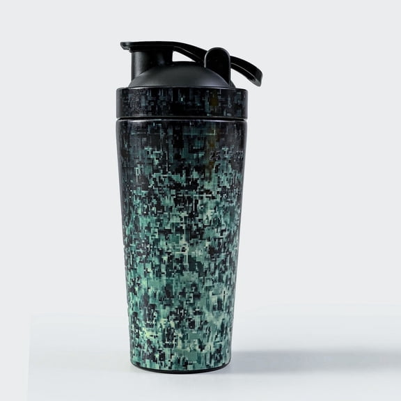 Body Smith Abstract Black BPA Free Stainless Steel Shaker- 750ML