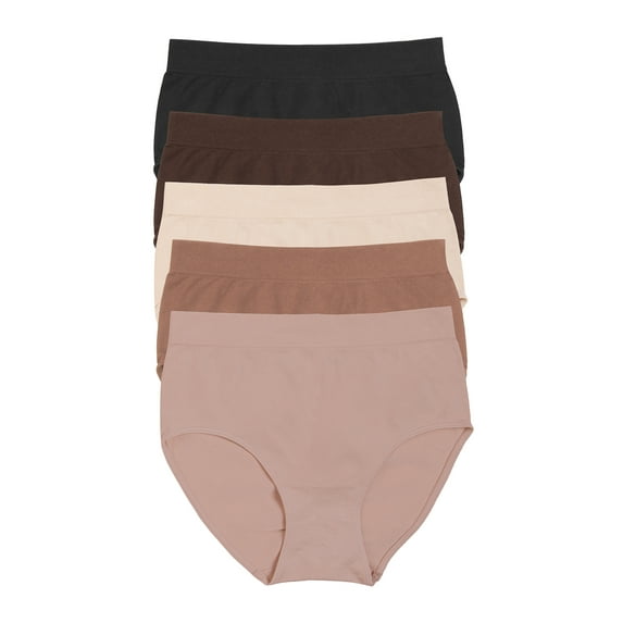 Body Smooth Seamless Brief 5-Pack (Cocoa Beans, Small)