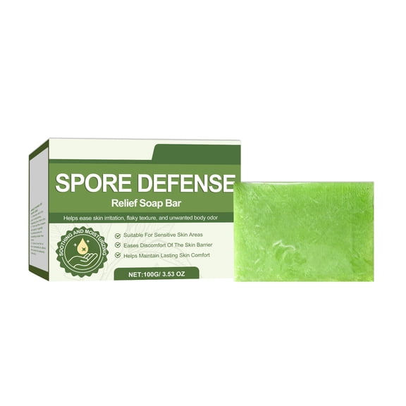 Body Soap Bars,Bath Soap Bars,SPORE Relief Soap Bar - Gentle Cleansing For All Types Soothes Irritation And Keeps Soft,Soap Bar for Body Odor Control