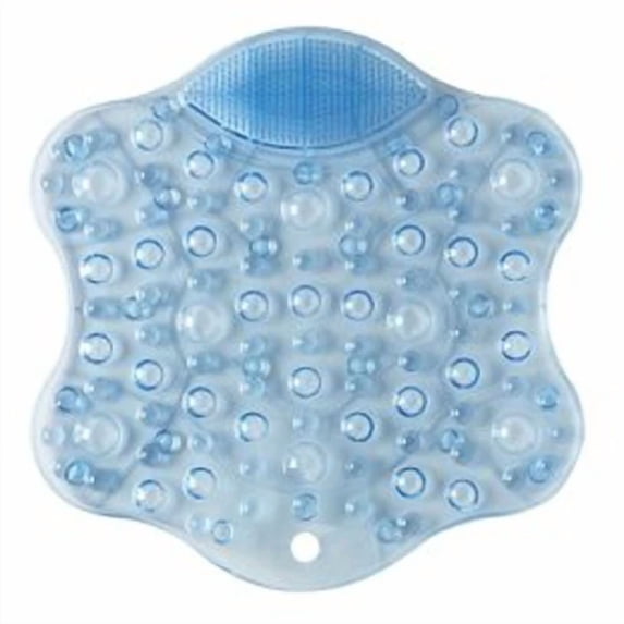 Body & Sole Bath Tub And Shower Mat Firm Bristles, Reflex. Bumps Lt. Blue 06110