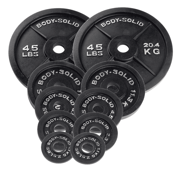 Body Solid - 175 lb Olympic Plates Weight Set