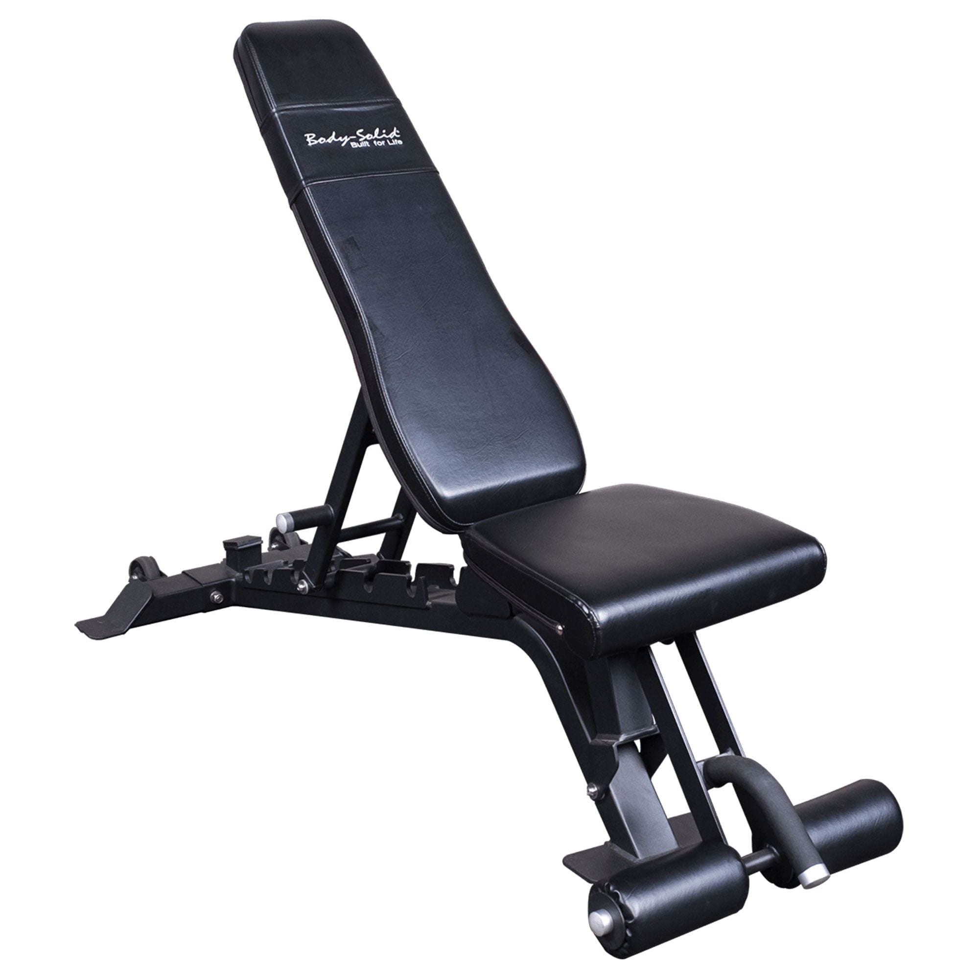 Body Solid Adjustable Incline Abs Equipment for Indoor Home Gym Workout Core Training Bench Black Walmart