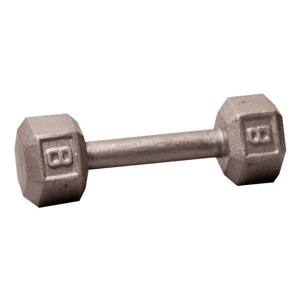 Body-Solid Cast Iron Hex Dumbbells, from 1 to 100 lb. 8 lb.