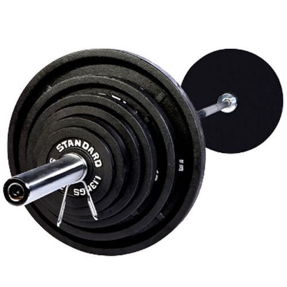Body-Solid Cast Iron Olympic Weight Set 400lbs OSC400S w/ Chrome Bar *New*