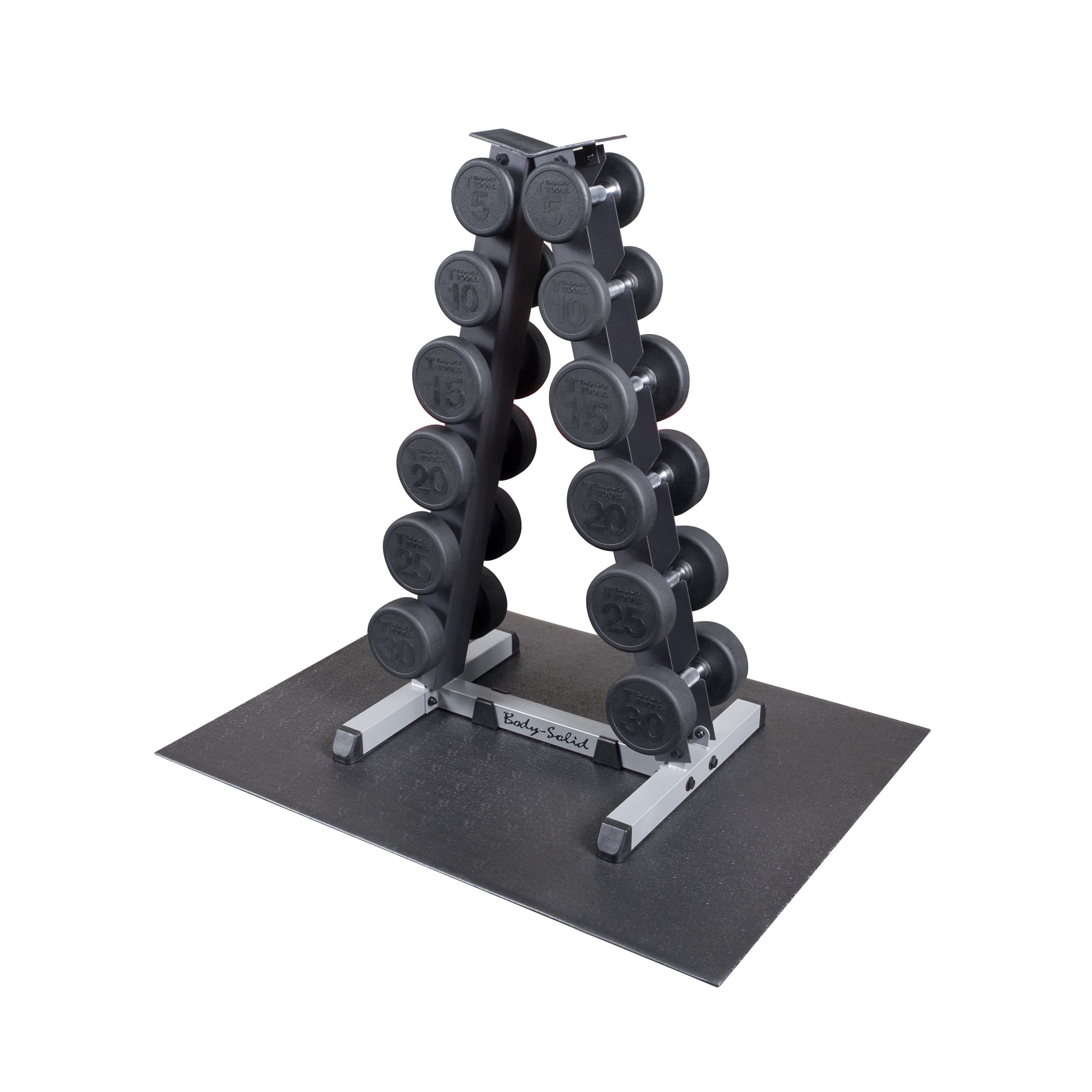 Free Shipping! Body-Solid Premium Dumbbell Rack Package with Weights ...