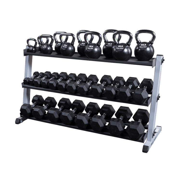 Body-Solid - Dumbell Rack, 3 tier Horizontal – Weight Room Equipment