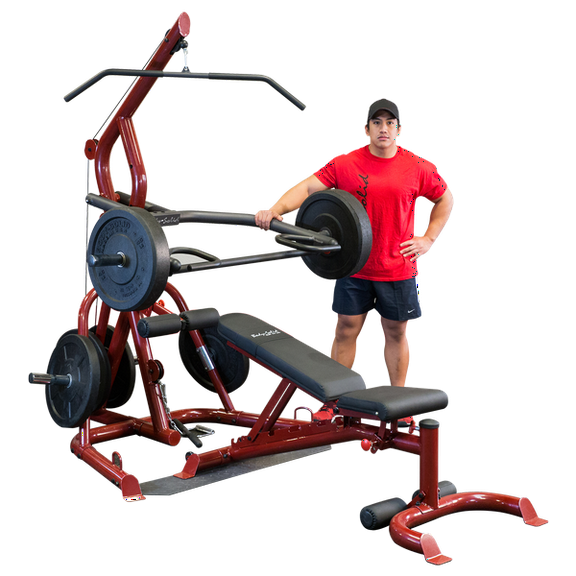 Body Solid Plate Loaded Leverage Gym with GFID100 Bench