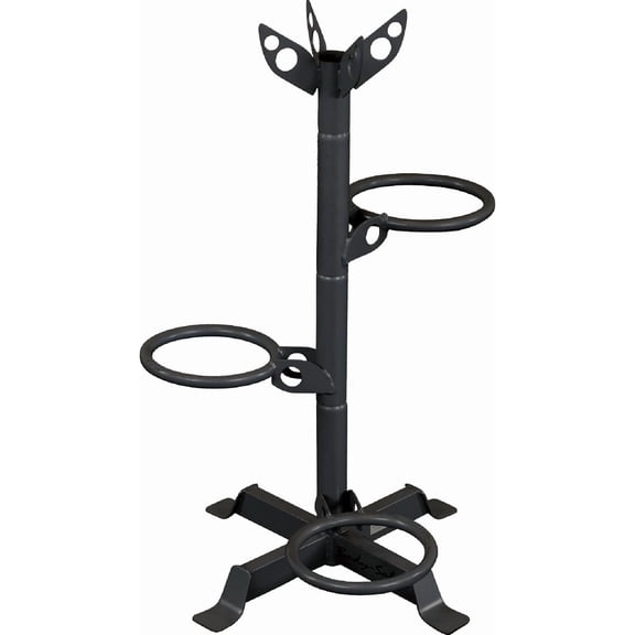 Body-Solid (GMR5B) Short Medicine Ball Stand - Compact Vertical Storage Rack for 3 Exercise Balls with 360 Pivoting Rings - Home & Commercial Gym Equipment, Black