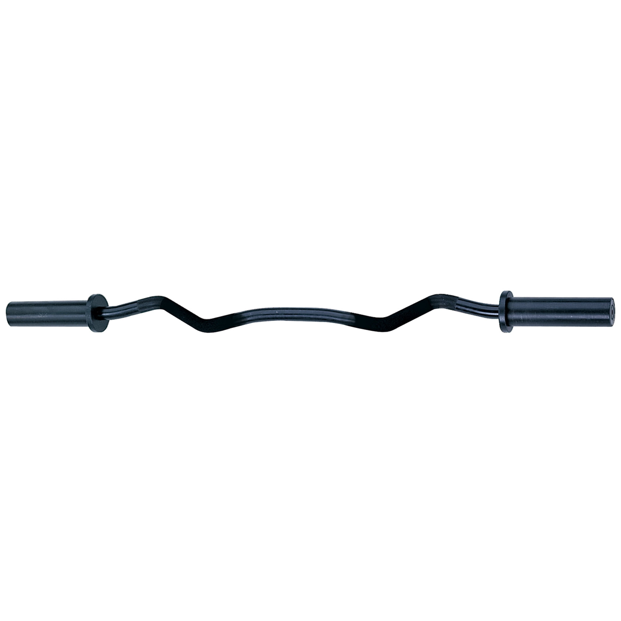 XPRT Fitness 54'' Olympic EZ Curl Barbell Steel Bar Black