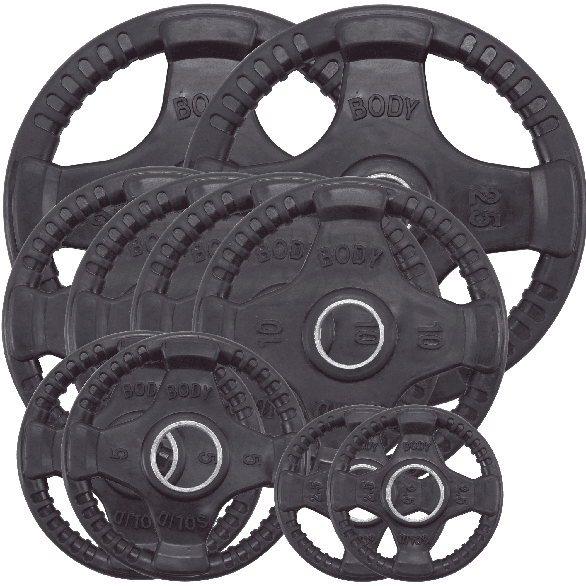 Body Solid ORST105 - 105 lb. Olympic Rubber Grip Weight Plate Set