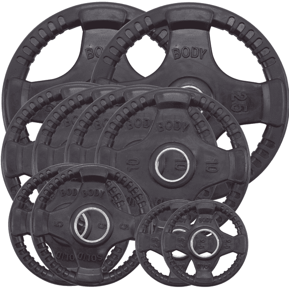 Body Solid ORST105 - 105 lb. Olympic Rubber Grip Weight Plate Set