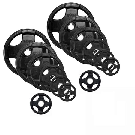 Body-Solid ORST255 - 255 lb. Rubber Grip Olympic Set (plates only)