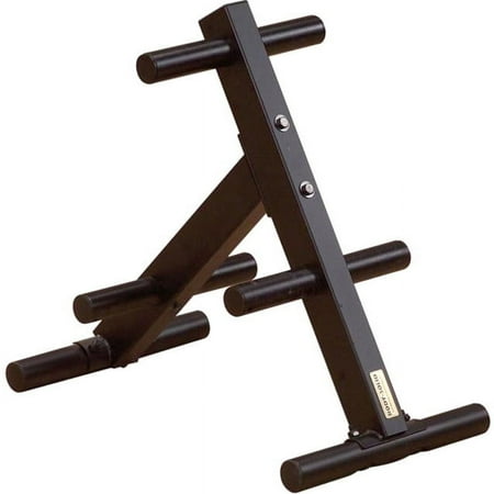 Body-Solid (OWT24) EZ-Load Olympic Weight Tree Rack - 1000 lb Capacity, 6-Post Plate Storage, Secure Bumper Plate Organizer for Home and Commercial Gyms