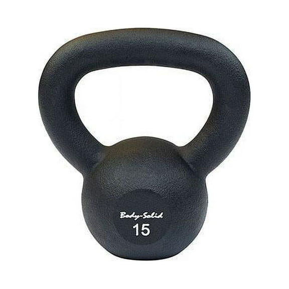 Body-Solid Powder Coat Iron Kettlebells and Sets, from 5 to 100 lb. 15 lb.