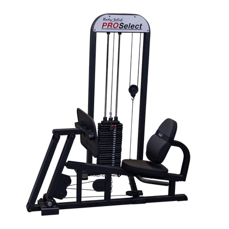Body-Solid Pro-Select Leg Exercise Machines with Weight Stack, Black, 310lb, 414 lbs