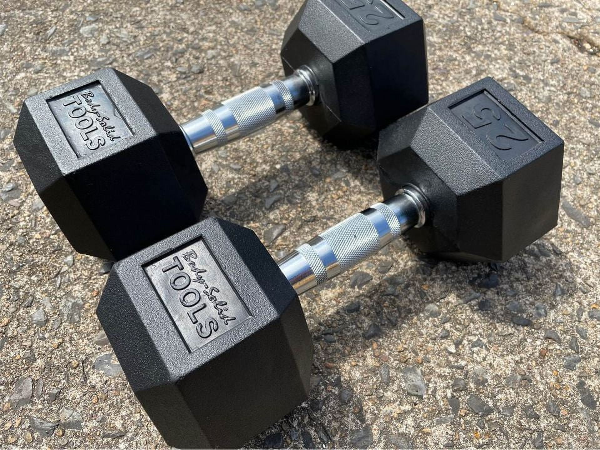 Body Solid SDR25 Rubber Coated Hex Dumbbell 25 lbs. New Walmart