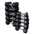 thumbnail image 1 of Body Solid SDRS550 Rubber Hex Dumbbell Set - 5-50lbs, 1 of 4