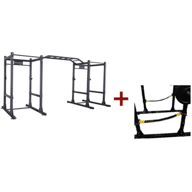Body-Solid SPR1000SSDB Double Power Rack Package w/Power Rack Strap ...