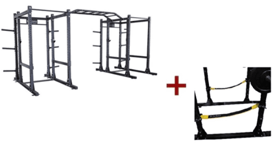 Body-Solid SPR1000SSDBBack Extended Double Power Rack Package w/Power Rack Strap Safeties (New)