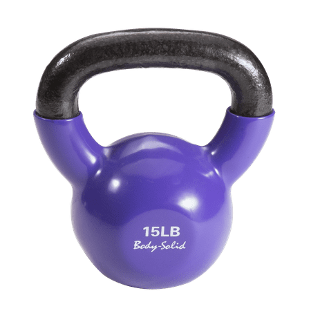 Body Solid Tools - KBV15 15 lb. Vinyl Dipped Kettlebell