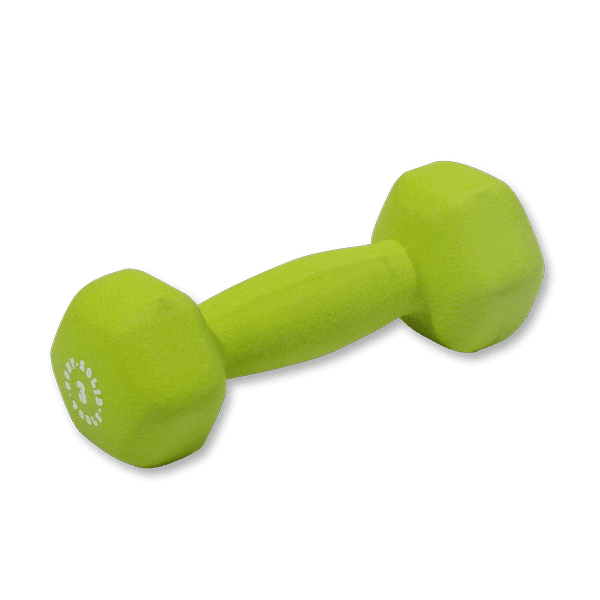Green 3lb neoprene dumbell