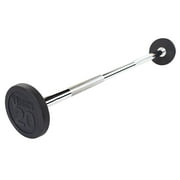 Body Solid Tools - SBB20 Rubber Coated Fixed Straight Barbell, 20lb