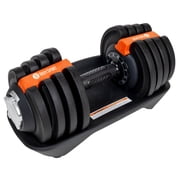Body Sport Adjustable Dumbbell   3 to 40 Lbs., 12 Weight Settings, Locking Safety Mechanism, Space-Saving Design for Home Gym