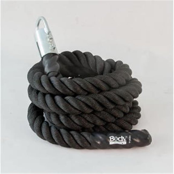 Body Sport BDSTR15F15 15 ft. Long 1.5 in. Training Polypropylene Rope, Black