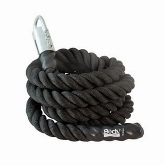Body Sport BDSTR15F20 15 ft. Long 2 in. Training Polypropylene Rope, Black