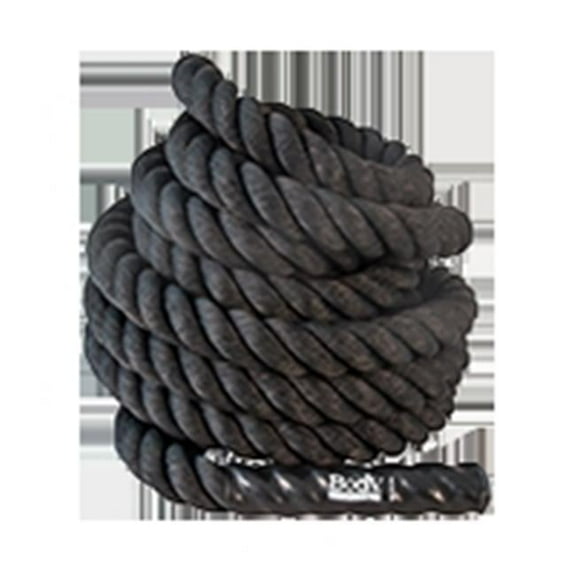 Body Sport BDSTR50F20 50 ft. Long 2 in. Training Polypropylene Rope, Black