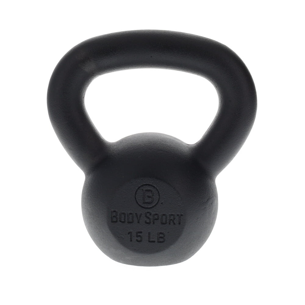 Body Sport Cast Iron Kettlebell, 15 lb. - Professional Weight Training ...