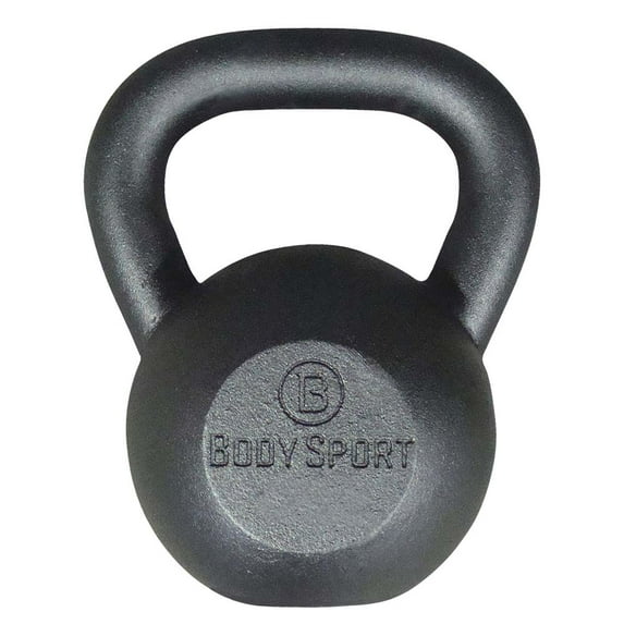 Body Sport Cast Iron Kettlebell, 45 lb. – At-Home Gym Equipment – Kettlebell Free Weights – Strength & Core Training Equipment – Cast Iron Resistance Workout Gear